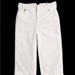 Maeve White wide-leg silhouette cropped length pants size 28 women